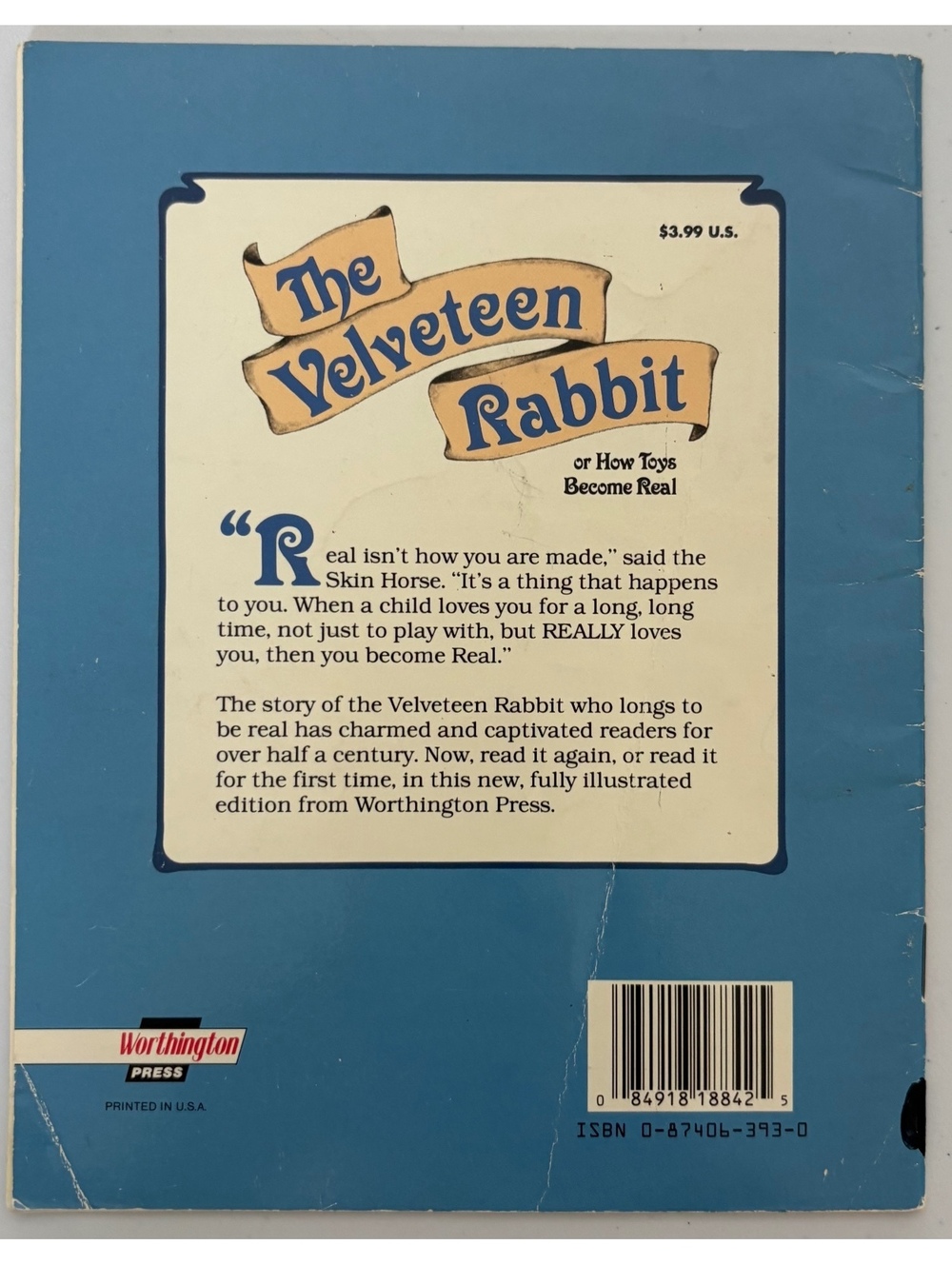 The Velveteen Rabbit- printed 1997 - Picture 2 of 5